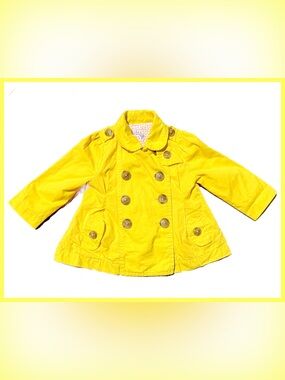 Cherokee 12m Yellow Peacoat Trench Jacket Classic Portrait Picture Girl Bold
